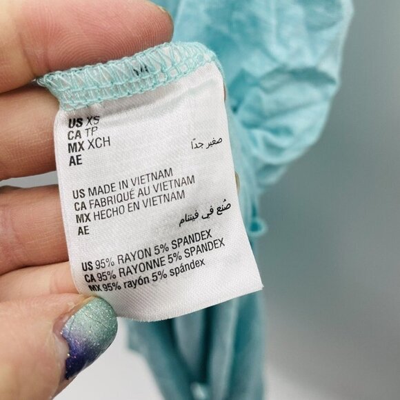 Alfani Womens Size XS Scoop Neck Ultra-Soft Maxi Tank Nightgown in Aqua Reef $55 - Picture 9 of 9